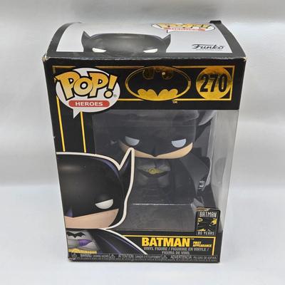 LOT 40: Variety of Funko Pops Including Predator, Batman, and Muhammad Ali NIB