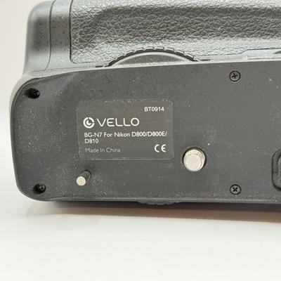LOT 47: Nikon D800 DSLR Camera w/ Vello BG-N7 Vertical Battery Grip, Original Box, Manuals