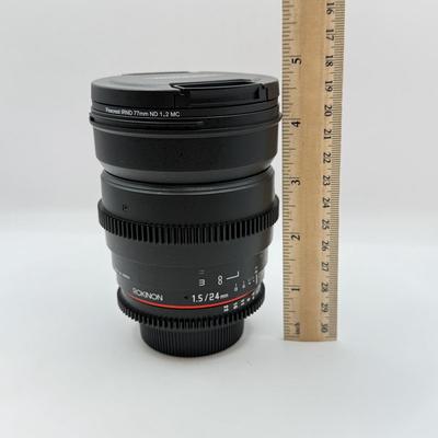 LOT 51: Rokinon T1.5 24mm ED AS IF Wide Angle Lens (for Nikon Cameras) w/ Firecrest IRND 77mm ND 1.2 NC Filter