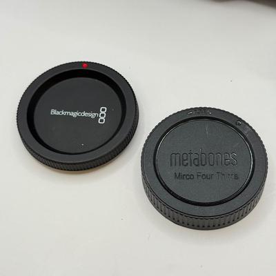 LOT 54: BlackMagic Design Pocket Cinema Camera 209-J00204 4k Video Camera, SmallRig Camera Cage & Metabones N/F-MFT Mount Speed...