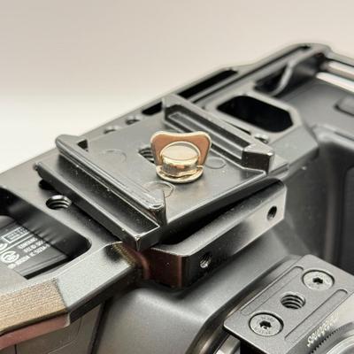 LOT 54: BlackMagic Design Pocket Cinema Camera 209-J00204 4k Video Camera, SmallRig Camera Cage & Metabones N/F-MFT Mount Speed...