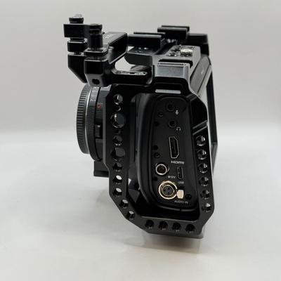 LOT 54: BlackMagic Design Pocket Cinema Camera 209-J00204 4k Video Camera, SmallRig Camera Cage & Metabones N/F-MFT Mount Speed...