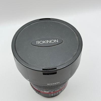 LOT 56: Rokinon 8mm 1:3.5 f/3.5 Fisheye CSII Lens w/ Hood (for Nikon Cameras)