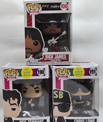 LOT 72: Multiple Funko Pops Featuring Music Stars NIB