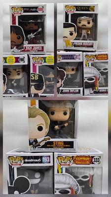 LOT 72: Multiple Funko Pops Featuring Music Stars NIB