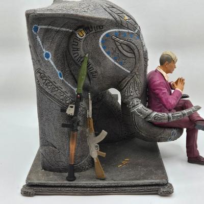 LOT 75: Hitman Agent 47 Statue, FarCry 4 Pagan Figurine, Max Payne 3 Statue, and Hitman 2 Accessories in Box