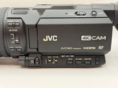 LOT 81: JVC 4k Memory Card Video Camera Recorder Model GY-HM170U w/ JVC KA-HU1 Top Handle Unit