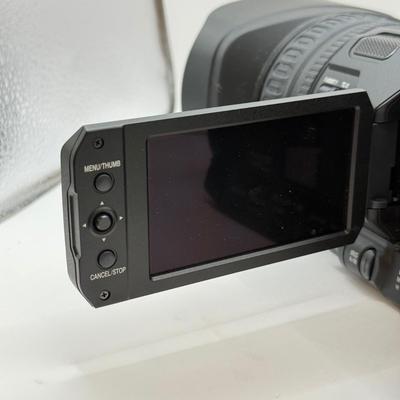 LOT 81: JVC 4k Memory Card Video Camera Recorder Model GY-HM170U w/ JVC KA-HU1 Top Handle Unit