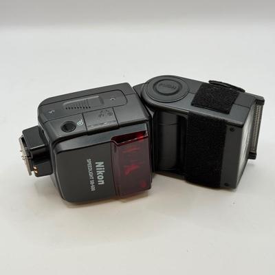 LOT 83: Nikon AF Nikkor 50mm 1:1.8 D f/1.8 Prime Lens w/ 52mm Calumet Traditional UV Filter & Nikon Speedlight SB-600 External Flash