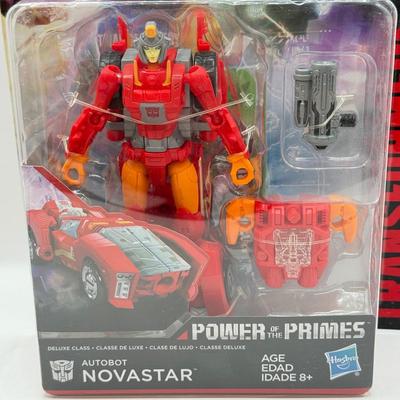 LOT 84: NRFB 2017 Hasbro Transformers Generations Power of the Primes Deluxe Class Action Figures: Sinnertwin, Dreadwind & Autobot...