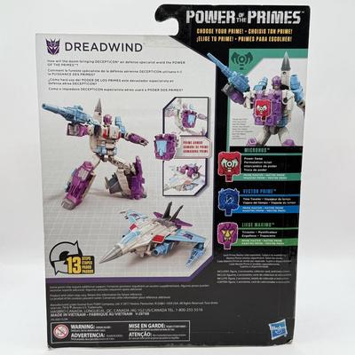 LOT 84: NRFB 2017 Hasbro Transformers Generations Power of the Primes Deluxe Class Action Figures: Sinnertwin, Dreadwind & Autobot...