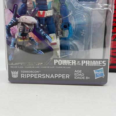 LOT 85: NRFB 2017 Hasbro Transformers Generations Power of the Primes Deluxe Class Terrorcon Action Figures: Rippersnapper, Blot &...