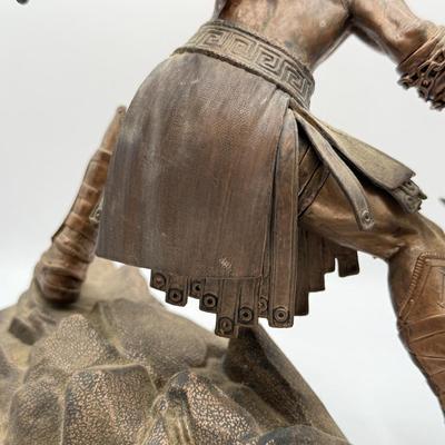 LOT 89: Sony Entertainment God of War Statue, Ascension Kratos Figure & NECA God of War 3 Kratos Action Figure