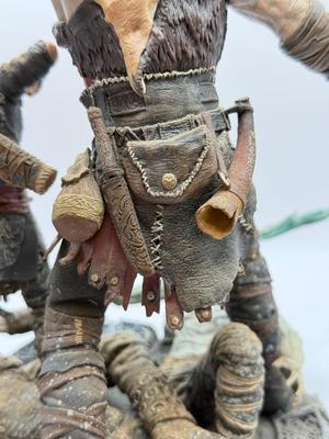 LOT 89: Sony Entertainment God of War Statue, Ascension Kratos Figure & NECA God of War 3 Kratos Action Figure