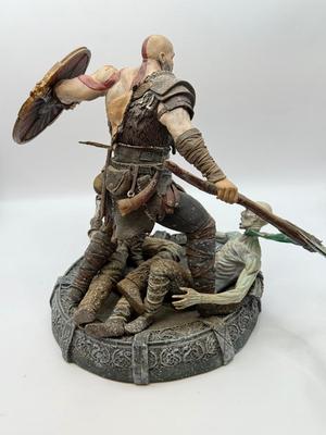 LOT 89: Sony Entertainment God of War Statue, Ascension Kratos Figure & NECA God of War 3 Kratos Action Figure