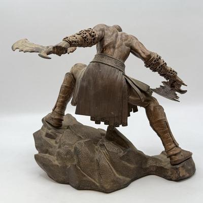 LOT 89: Sony Entertainment God of War Statue, Ascension Kratos Figure & NECA God of War 3 Kratos Action Figure
