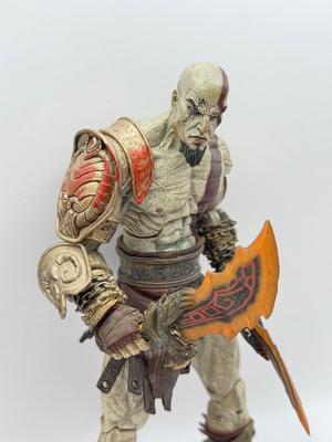 LOT 89: Sony Entertainment God of War Statue, Ascension Kratos Figure & NECA God of War 3 Kratos Action Figure