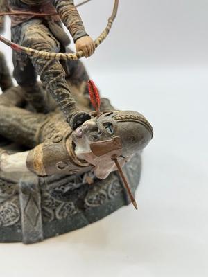 LOT 89: Sony Entertainment God of War Statue, Ascension Kratos Figure & NECA God of War 3 Kratos Action Figure