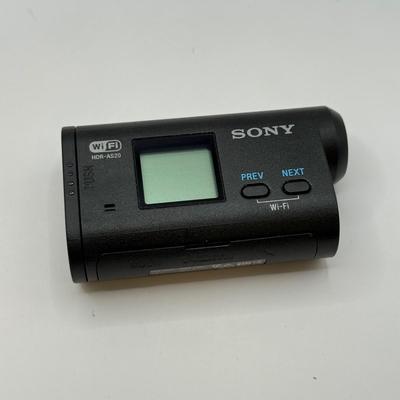 LOT 92: 2 Yi 4k Action Cameras Model YAS.1616.INT, 2 Sony Exmor R SteadyShot HDR-AS20 Cameras w/ Case & 2 Mini Manfrotto Tripods