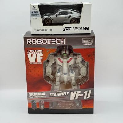 LOT 93: Flash Gordon Classic Action Figure, Gritty Chia Pet, Pop! Jessica Rabbit Giant Enamel Pin, Robotech VF-11 & More