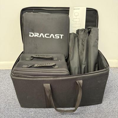 LOT 94: Three Dracast S Series Plus Studio Lights w/ Stands Model DRSPPL500B
