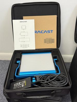 LOT 94: Three Dracast S Series Plus Studio Lights w/ Stands Model DRSPPL500B