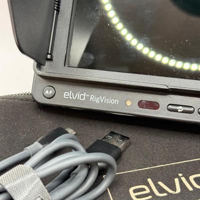 LOT 96: Elvid RigVision Monitor Model CM-7L w/ Rolling Paul C. Buff LS3050 Light Stand