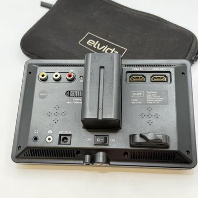 LOT 96: Elvid RigVision Monitor Model CM-7L w/ Rolling Paul C. Buff LS3050 Light Stand