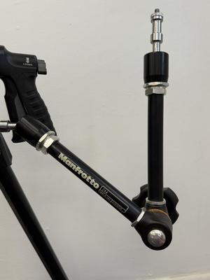 LOT 100: Manfrotto Compact Action Tripod & Tripod w/ Attachments w/ Accessories: Vanguard GH-100 Fluid Head