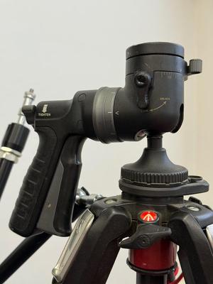 LOT 100: Manfrotto Compact Action Tripod & Tripod w/ Attachments w/ Accessories: Vanguard GH-100 Fluid Head