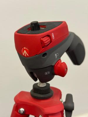 LOT 100: Manfrotto Compact Action Tripod & Tripod w/ Attachments w/ Accessories: Vanguard GH-100 Fluid Head