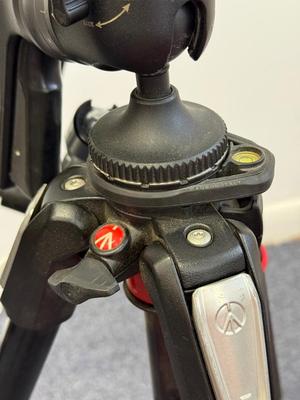 LOT 100: Manfrotto Compact Action Tripod & Tripod w/ Attachments w/ Accessories: Vanguard GH-100 Fluid Head