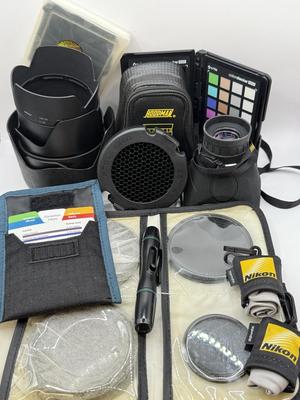 LOT 141: Camera Accessories: Filters, Lens Hoods & Lighting Guides