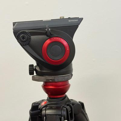 LOT 142: Manfrotto 755XB Tripod made in Italy & Small Red and Grey Tripod