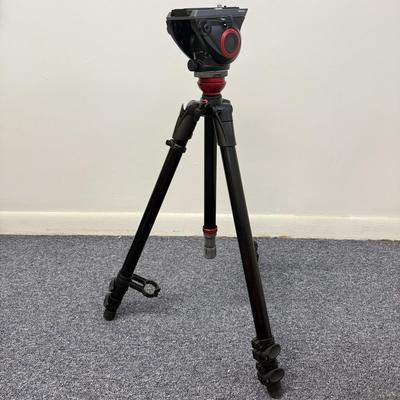 LOT 142: Manfrotto 755XB Tripod made in Italy & Small Red and Grey Tripod
