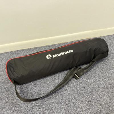 LOT 142: Manfrotto 755XB Tripod made in Italy & Small Red and Grey Tripod
