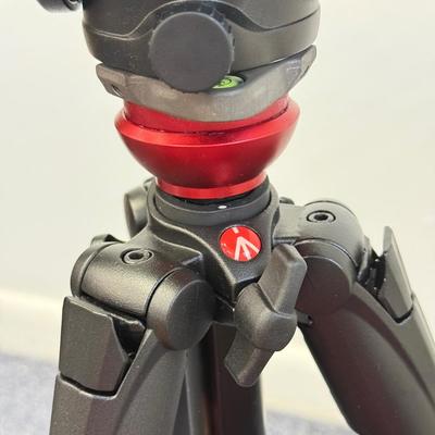 LOT 142: Manfrotto 755XB Tripod made in Italy & Small Red and Grey Tripod
