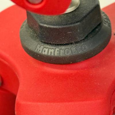 LOT 142: Manfrotto 755XB Tripod made in Italy & Small Red and Grey Tripod