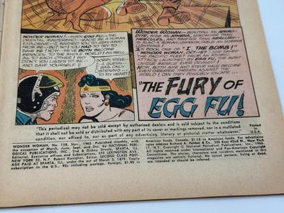 LOT 149: 1965 DC Comics Wonder Woman Comics: #155 thru #158