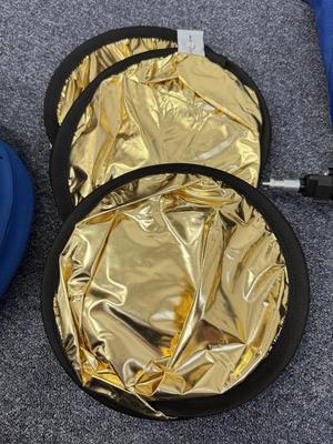 LOT 158: Lastolite Lighting Equipment: Tri-Flector II & 3 Professional TriGrip Reflectors