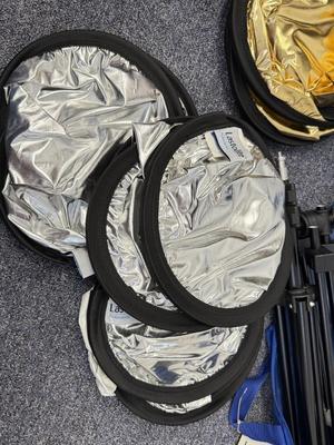LOT 158: Lastolite Lighting Equipment: Tri-Flector II & 3 Professional TriGrip Reflectors