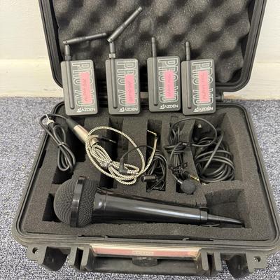 LOT 163: Stage Ready! EX-413 Electret Condencer Microphone, Azden Pro XD Mics Model Pro-XDT & Pro-XDR
