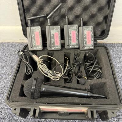 LOT 163: Stage Ready! EX-413 Electret Condencer Microphone, Azden Pro XD Mics Model Pro-XDT & Pro-XDR