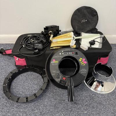 LOT 165: AlienBees ABR800 Ring Flash w/ Accessories