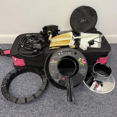 LOT 165: AlienBees ABR800 Ring Flash w/ Accessories