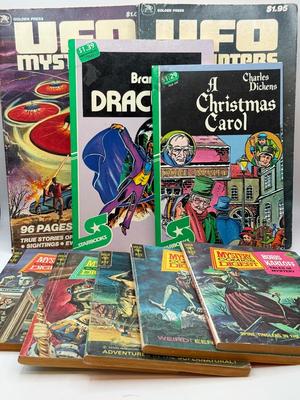 LOT 177: Strange & Mysterious Books: Mystery Comics Digest, UFO Magazines, A Christmas Carol & Dracula