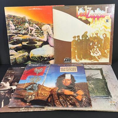LOT 181: Vintage Vinyl Led Zeppelin and Robert Plant Records