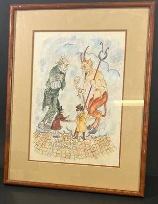 LOT 183: Framed Print - "Old Scratch has got his own at last, hey?" by Arthur Rackham
