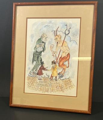LOT 183: Framed Print - "Old Scratch has got his own at last, hey?" by Arthur Rackham