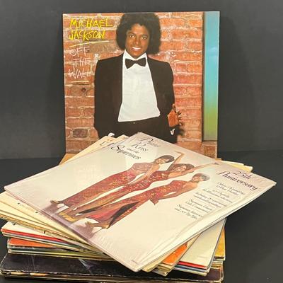 LOT 184: Vintage Vinyl Records - Michael Jackson, Diana Ross, Supremes, Dionne Warwick, Commodores, Gladys Knight, Isley Brothers